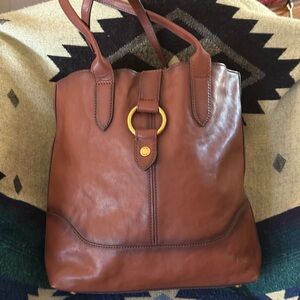 Frye rustic beautiful all leather bag/tote.